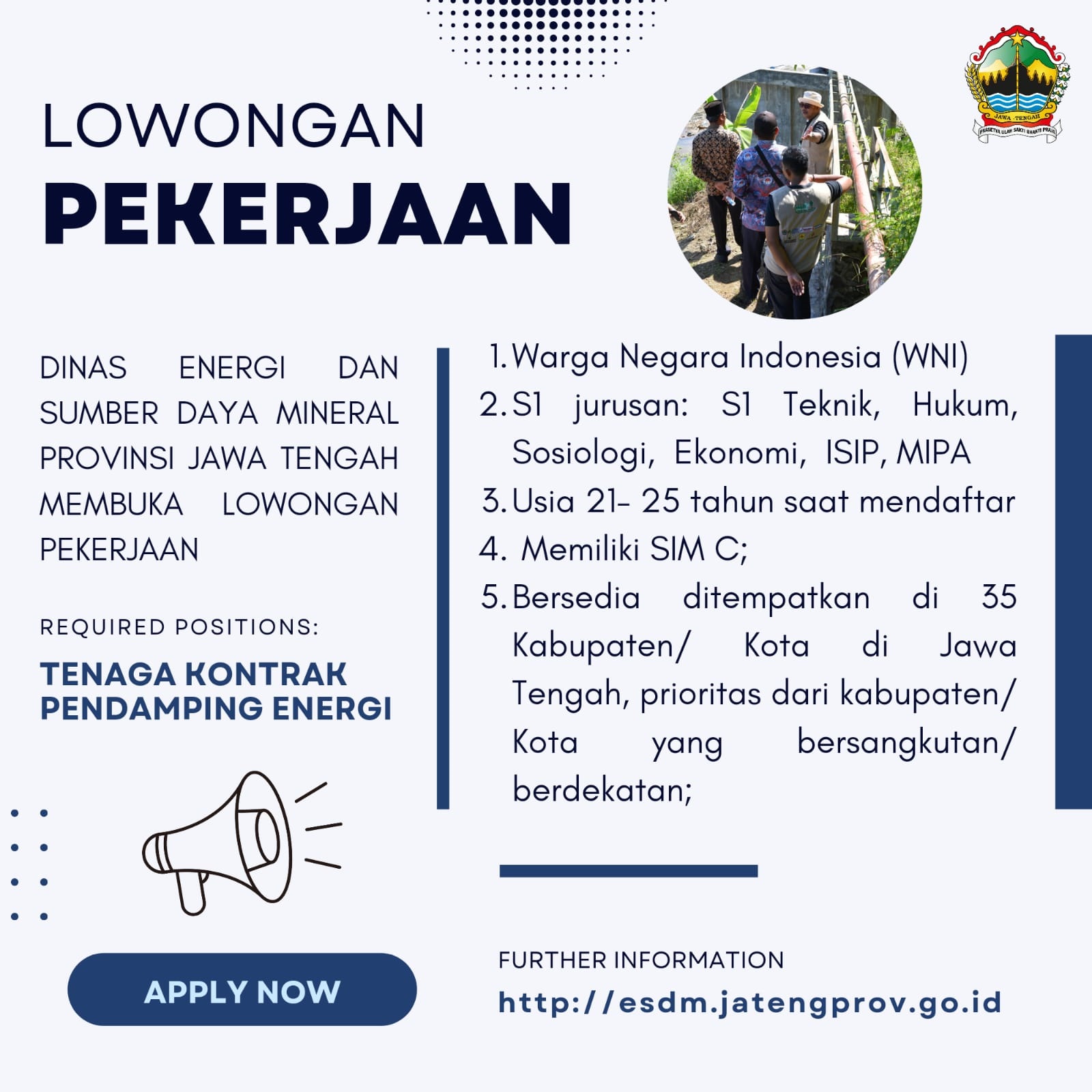 Lowongan Kerja Tenaga Kontrak Pendamping Energi