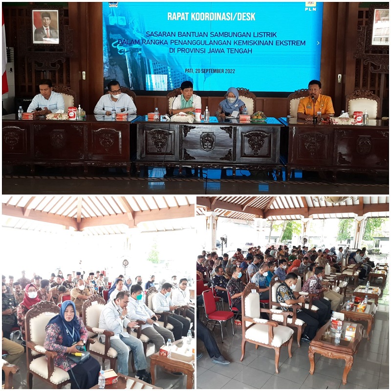 RAPAT KOORDINASI/DESK Sasaran Bantuan Sambungan Listrik Dalam Rangka Penanggulangan Kemiskinan Ekstrim di wilayah Kabupaten PATI, DEMAK, REMBANG