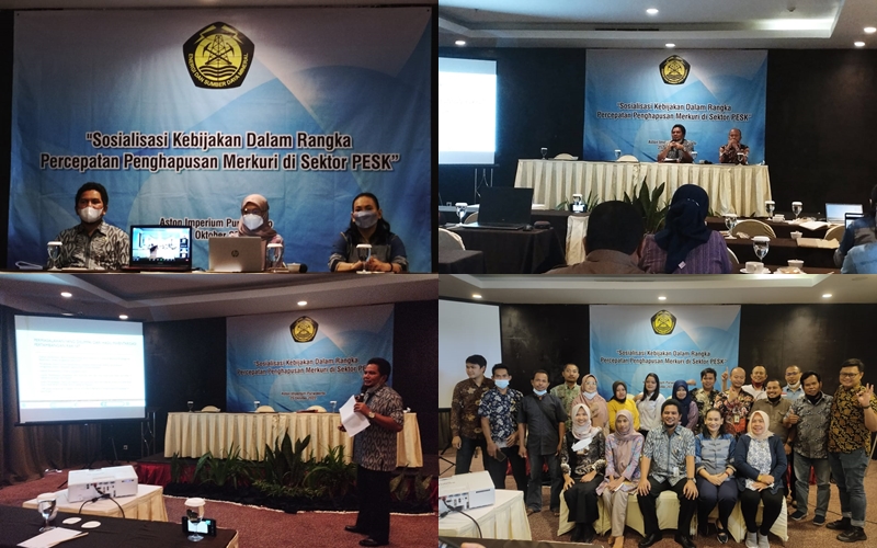 Dinas ESDM Provinsi Jawa Tengah sebagai Narasumber dalam acara Sosialisasi Kebijakan Dalam Rangka Percepatan Penghapusan Merkuri di Sektor Pertambangan Emas Skala Kecil